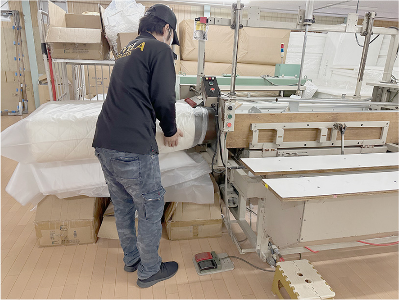 敷布団商品の梱包