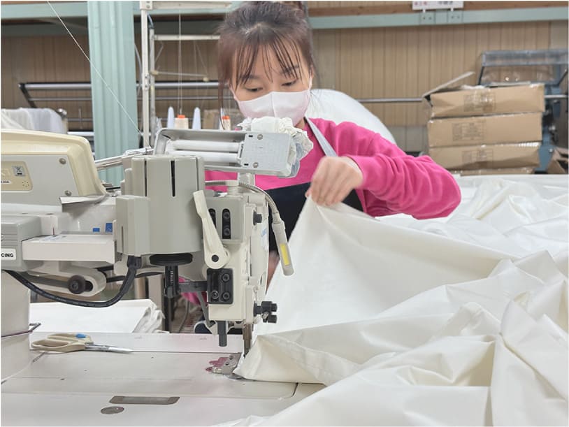 側生地縫製仕上